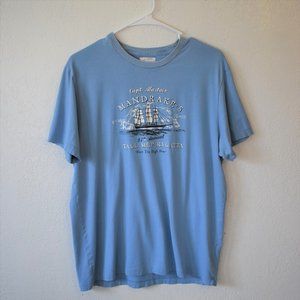 J Crew Vintage Graphics Mens Sz M Capt. Alastair Mandrake's T-Shirt 100% Cotton